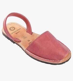 Leather Flat Sandals Vintage Rose | Handmade in Spain | Lightweight Sole